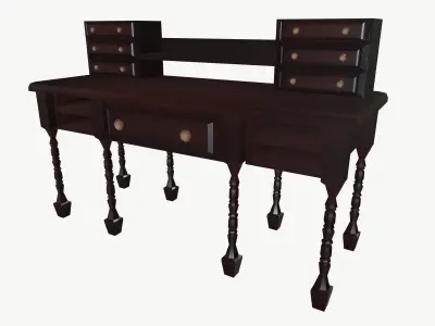Old vintage desk 3D model
