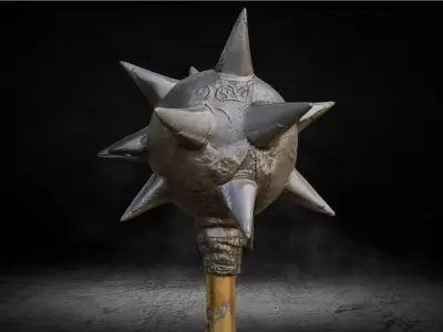 Medieval War Mace High-poly 3D Model 3D model