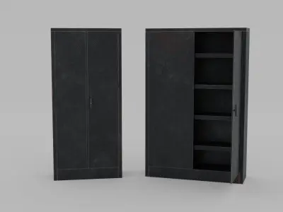 Metal Cabinet Low-poly 3D model