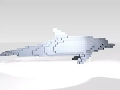 Dolphin Voxel 3D model