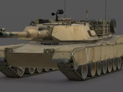 M1 Abrams Battle Tank Low-poly 3D model