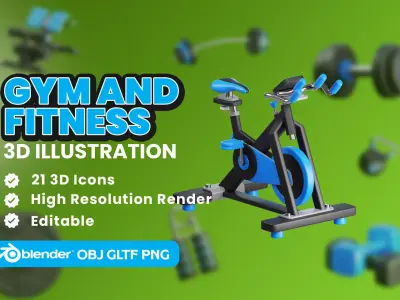 Gym and Fitness 3D model purchase