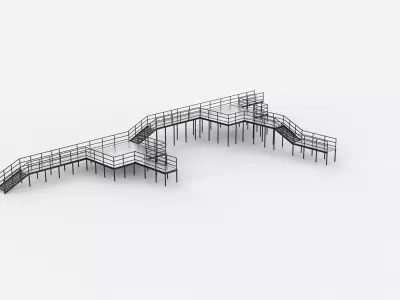 Modular industrial platform 05 3D model