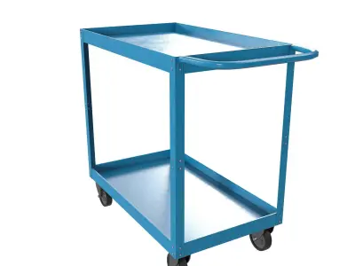 Blue Cart Realistic Low-poly 3D model