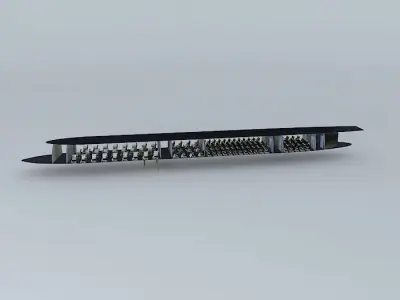 Lockheed L-1011 Tristar Airplane Interior Free 3D model