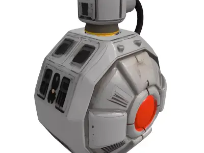 Futuristic Grenade with Arming Switch 3D model
