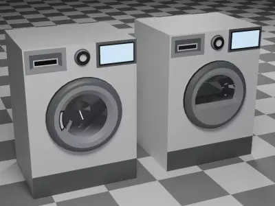 Washer and Dryer Free low-poly 3D model