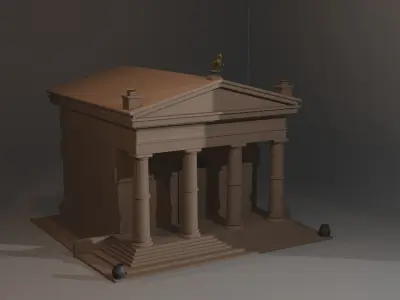Ancient Temple Low-poly 3D model