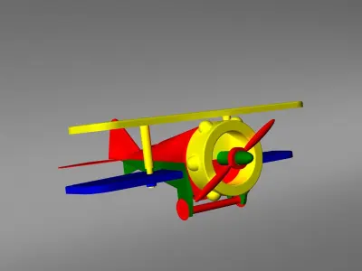 Plane Plastic Toy Airplane  Low-poly 3D model