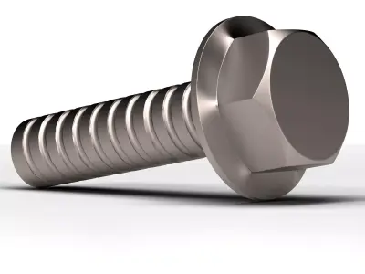 Hex Bolt Low-poly 3D model by orhanyucesoy