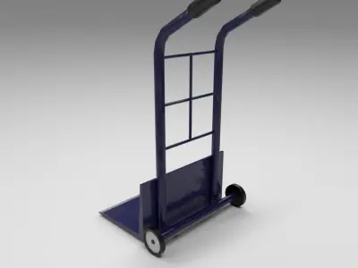Wheelbarrow hand truck Low-poly 3D model