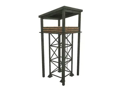 Military Watchtower  Low-poly 3D model