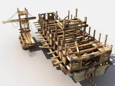 Ship is being Built 3D model