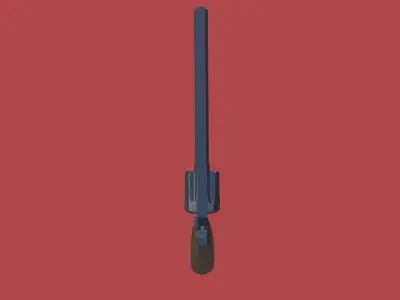 Realistic animated  6 shot revolver Free 3D model