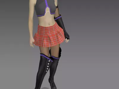 Alisa anime character - Marvelous designer  3D model
