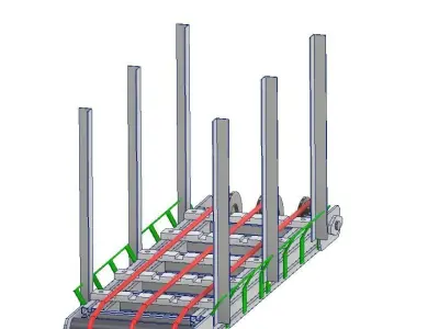 Cinta transportadora con cordones de poliuretanos  3D model