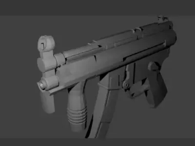 MP5K Gun Low-poly 3D model