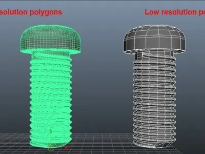 Screw cross tip Free low-poly 3D model