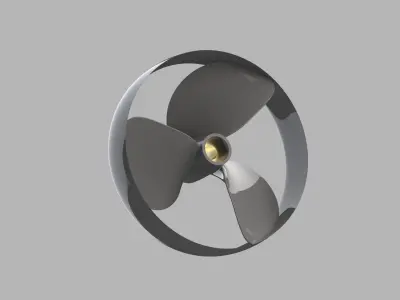 Ducted Ring Propeller 3D model