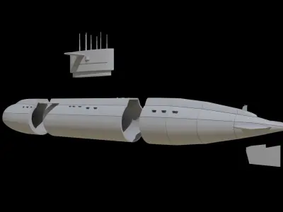 Submarine 3D model 3D print model