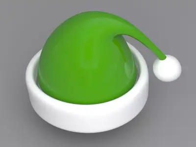 Christmas Hat Green 3D model