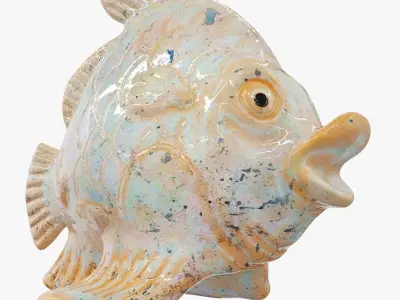Ceramic Fish Figurine 3D model