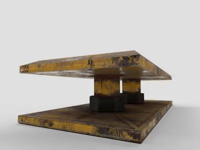 Industrial Table Low-poly 3D model