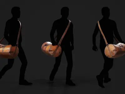 Gym Bag Asset Pack - Game-Ready and High Poly with Marvelous Low-poly 3D model