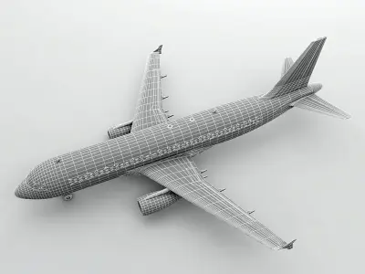 Airbus A320 Airliner - Jet Blue 3D model