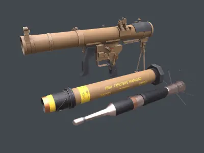 MK 153 SMAW Rocket Launcher Low-poly 3D model