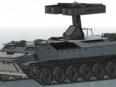 9K35 Strela 10 missile system  Free 3D print model