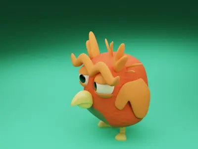 bird owl animation funny nature 3D model