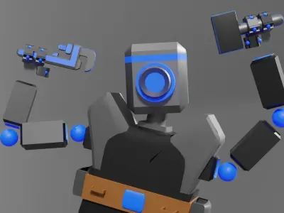 Repair Robot  Low-poly 3D model