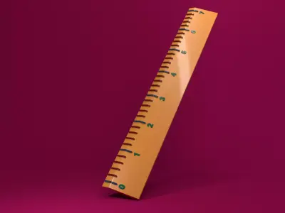 Simple Ruler Free 3D model