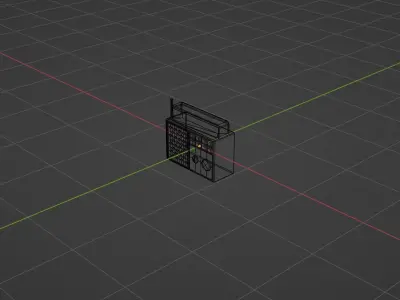 Minimalist Retro Radio Design Free 3D model