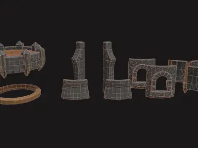 Tower Defense Constructor  part Pbr1 Low-poly 3D model