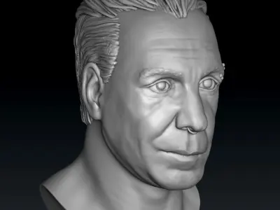Till Lindemann Smile and Screaming  Head model for 3D printing  3D print model