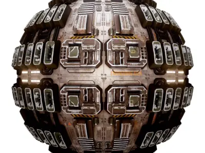 PBR Sci-Fi Industrial Texture 14 Low-poly 3D model