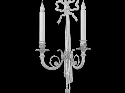 proantic Pair Of Bronze Wall Light 3D model