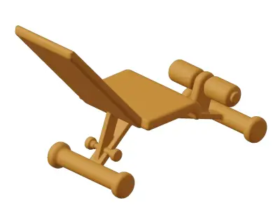 Plastic Gym Bench Press Toy 3D model