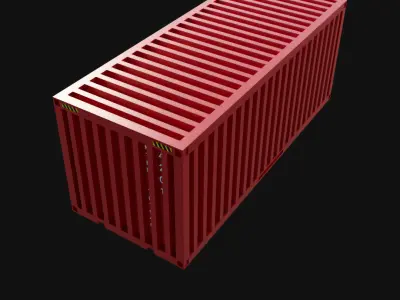 Low poly Container shipping Low-poly 3D model