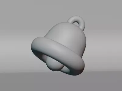 Cartoon Notification Bell Low-poly 3D model