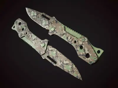Knife 4 I Low-poly 3D model