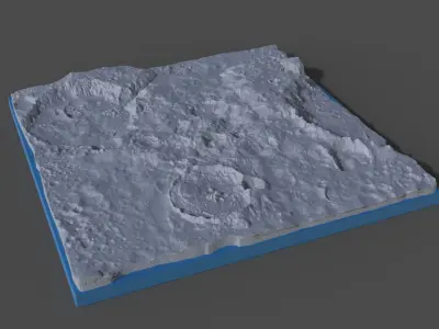 moon terrain hi poly  3D model