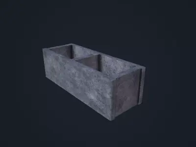 Concrete Brick Low-poly 3D model purchase