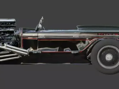 Gothic Black-Out Coffin  Rod 3D Model Low-poly 3D model