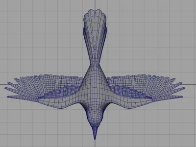 wagtail bird 3d model 3D model