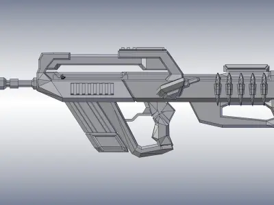 sci fi rifle Free low-poly 3D model