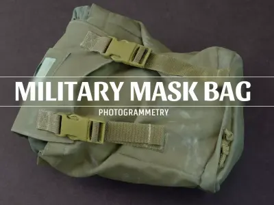 Military Mask Bag - photogrammetry 3D model