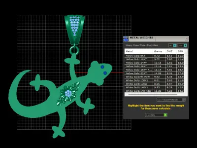 LIZARD PENDANT 3D PRINTABLE MODEL 3D print model
